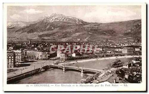 Ansichtskarte AK Grenoble Vue Generale et le Moucherotte Pris du Fort Rabot