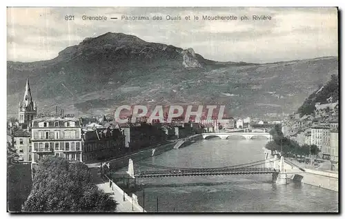 Cartes postales Grenoble Panorama des Quais et le Moucherotte