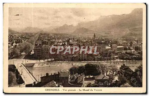 Ansichtskarte AK Grenoble Vue Generale Le Massif du Vercors