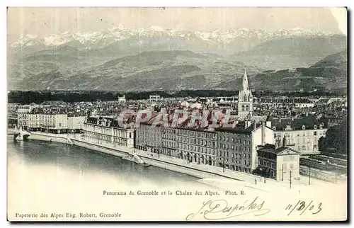 Cartes postales Panorama de Grenoble et la Chaine des Alpes