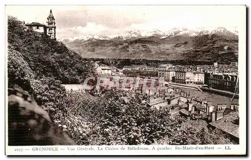 Ansichtskarte AK Grenoble Vue Generale La Chaine de Belledonne A Gauche Ste Marie d en Haut