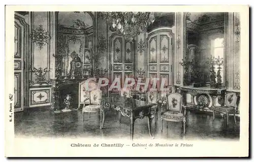 Cartes postales Chateau de Chantilly Cabinet de Monsieur le Prince