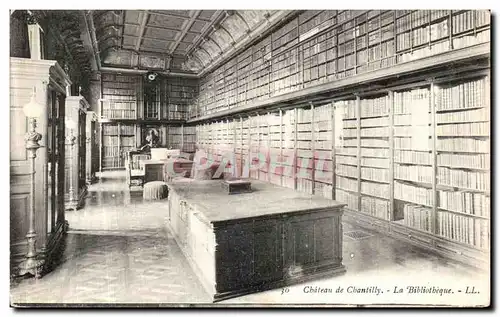 Cartes postales Chateau de Chantilly La Bibliotheque