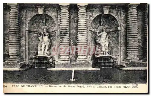 Cartes postales Parc de Chantilly Decoration du Grand Degre Acis et Galathe Par Hardy