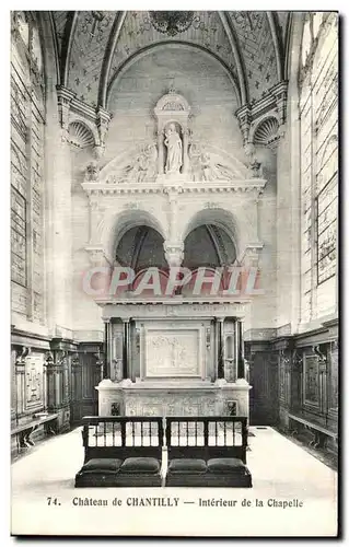 Cartes postales Chateau de Chantilly Interieur de la Chapelle