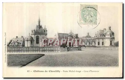 Cartes postales Chateau De Chantilly Porte Michel Ange Cour d honneur