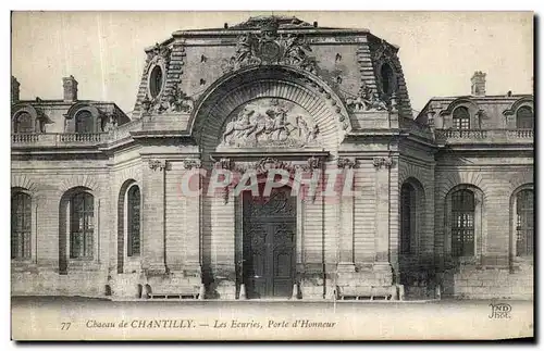 Cartes postales Chateau de Chantilly Les Ecuries Porte d Honneur