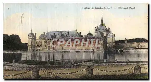 Cartes postales Chateau de Chantilly Cote Sud Quest