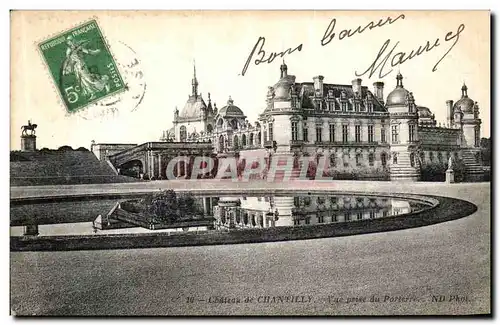 Cartes postales Chateau De Chantilly Vue prise du Parterre