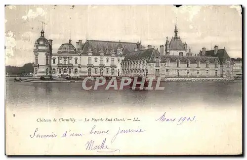 Cartes postales Chateau De Chantilly La Facade Sud Quest