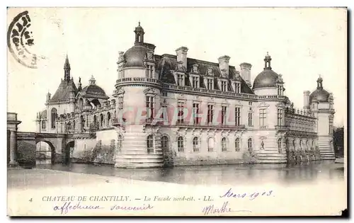 Cartes postales Chateau De Chantilly La Facade Nord Est