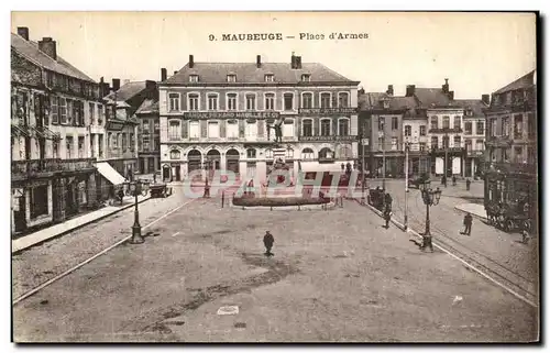 Cartes postales Maubeuge Place d Armes Banque Pierard MAbille