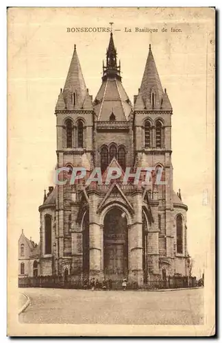 Cartes postales Bonsecours La Basilique de Face