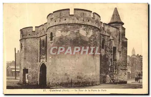 Cartes postales Cambrai Tour de La Porte de Paris