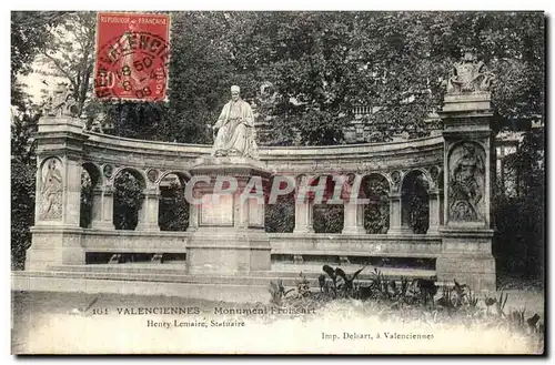 Cartes postales Valenciennes Monument Froissart