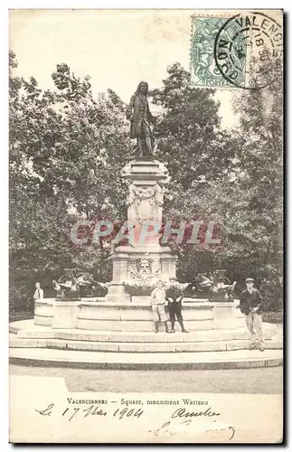 Ansichtskarte AK Valenciennes Square Monument Watteau Enfants