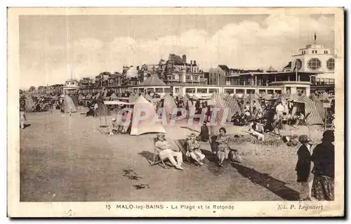 Ansichtskarte AK Malo les Bains La Plage et la Rotonde