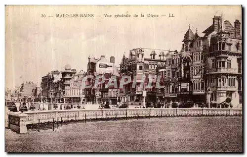 Cartes postales Malo les Bains Vue Generale de la Digue