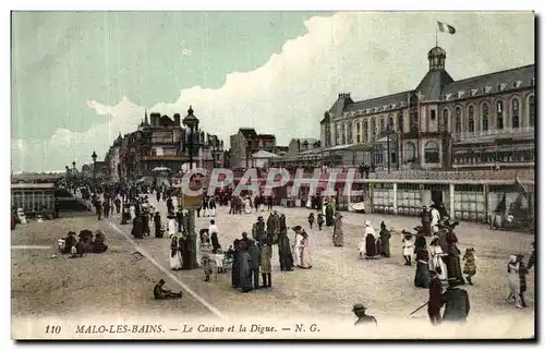 Cartes postales Malo les Bains Le Casino et la Digue