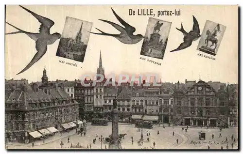 Cartes postales Lille Portez Lui Hirondelles