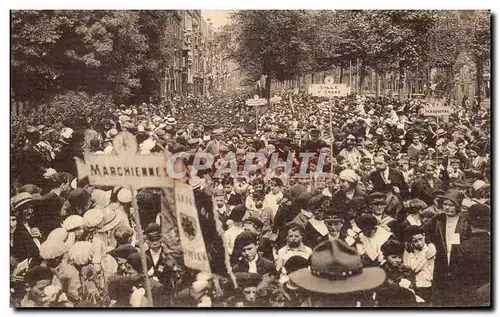 Cartes postales Lille Cinquantenaire des congres eucharistiquues internationaux Cardinal Liegart Procession des