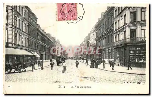 Cartes postales Lille La Rue Nationale