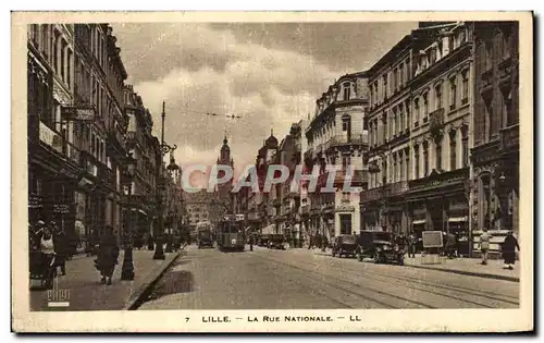 Cartes postales Lille La Rue Nationale