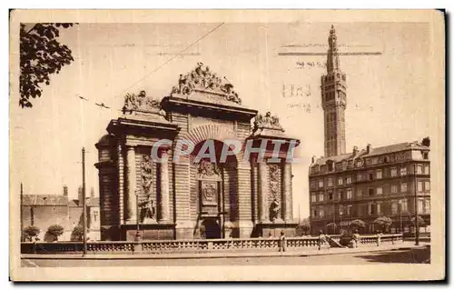 Cartes postales Lille La Porte De Paris Et Le Beffroi