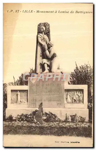 Cartes postales Lille Monument a Louise de Bettignies Militaria