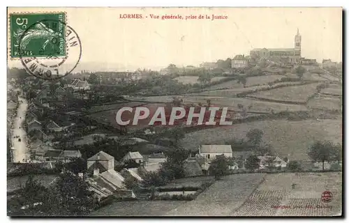 Cartes postales Lormes Vue Generale Prise de la Justice