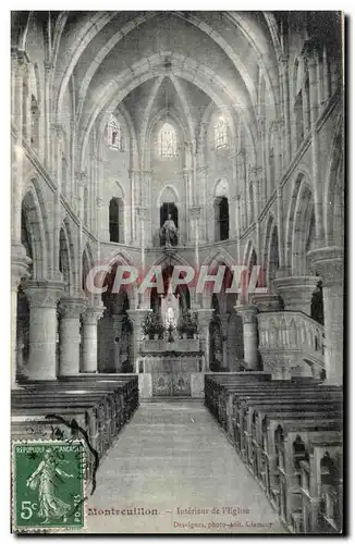 Cartes postales Montreuillon Interieur de l Eglise