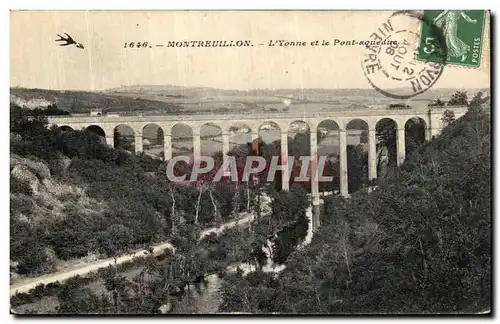 Ansichtskarte AK Montreuillon L Yonne et le Pont Aqueduc