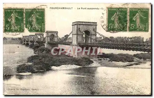 Cartes postales Fourchambault Le Pont suspendu
