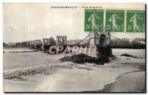 Cartes postales Fourchambault Pont Suspepdu