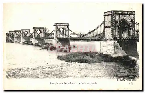 Cartes postales Fourchambault Le Pont suspendu