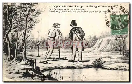 Cartes postales Legendes De Saint Saulge L Etang de Ranceau Folklore