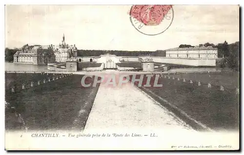 Ansichtskarte AK Chantilly vue Generale prise de la Route des lions