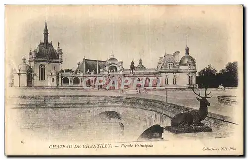 Ansichtskarte AK Chateau De Chantilly Facade principale Cerf