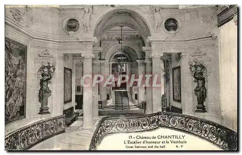 Ansichtskarte AK Chantilly Chateau De La Chapelle L Escalier d honneur et le Vestibule