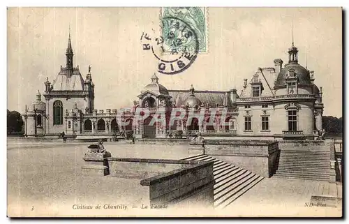 Cartes postales Chantilly Chateau la facade