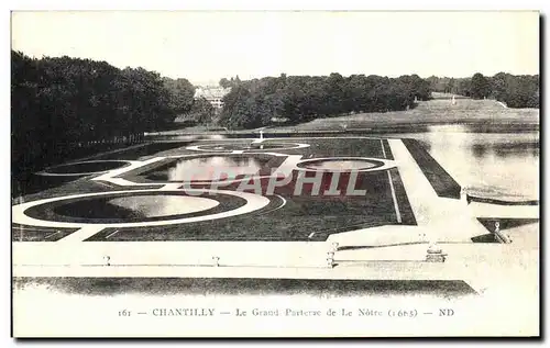 Cartes postales Chantilly Le Grand Parterre de le Notre