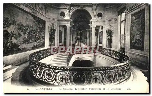 Ansichtskarte AK Chantilly Le Chateau L Escalier d Honneur et le vestibule