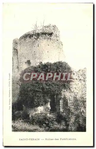 Cartes postales Saint Verain Ruines des Fortifications