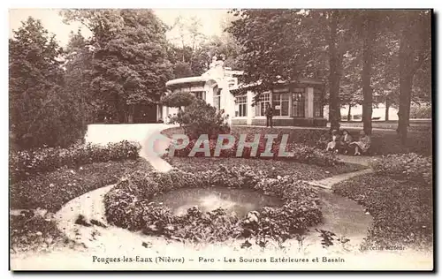 Cartes postales Pougues les Eaux Parc Les Sources Exterieures et bassin