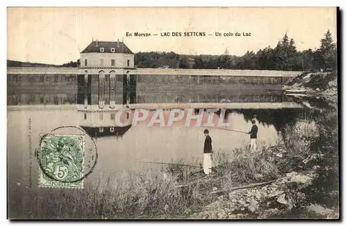 Cartes postales En Morvan Lac Des Settons Un Coin du Lac Pecheurs