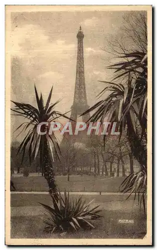 Cartes postales Paris Tour Eiffel Vue du Jardin du Trocadero