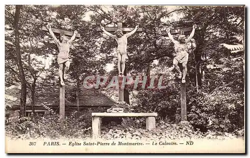 Cartes postales Paris Eglise Saint Pierre de Montmartre le calvaire