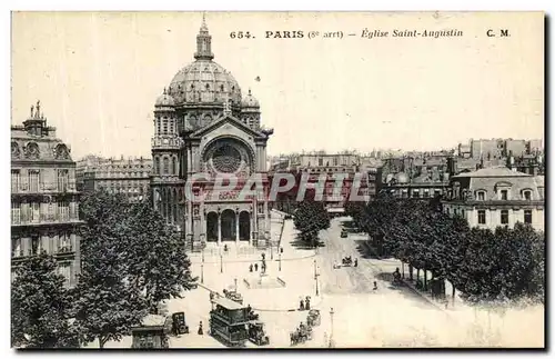 Cartes postales Paris Eglise Saint Augustin