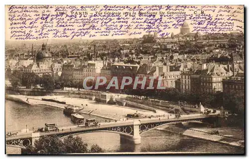 Cartes postales Paris Vue Generale Vers la Montagne Ste Genevieve