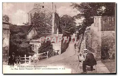 Cartes postales Paris La Rue Saint Vincent Montmartre Peintre